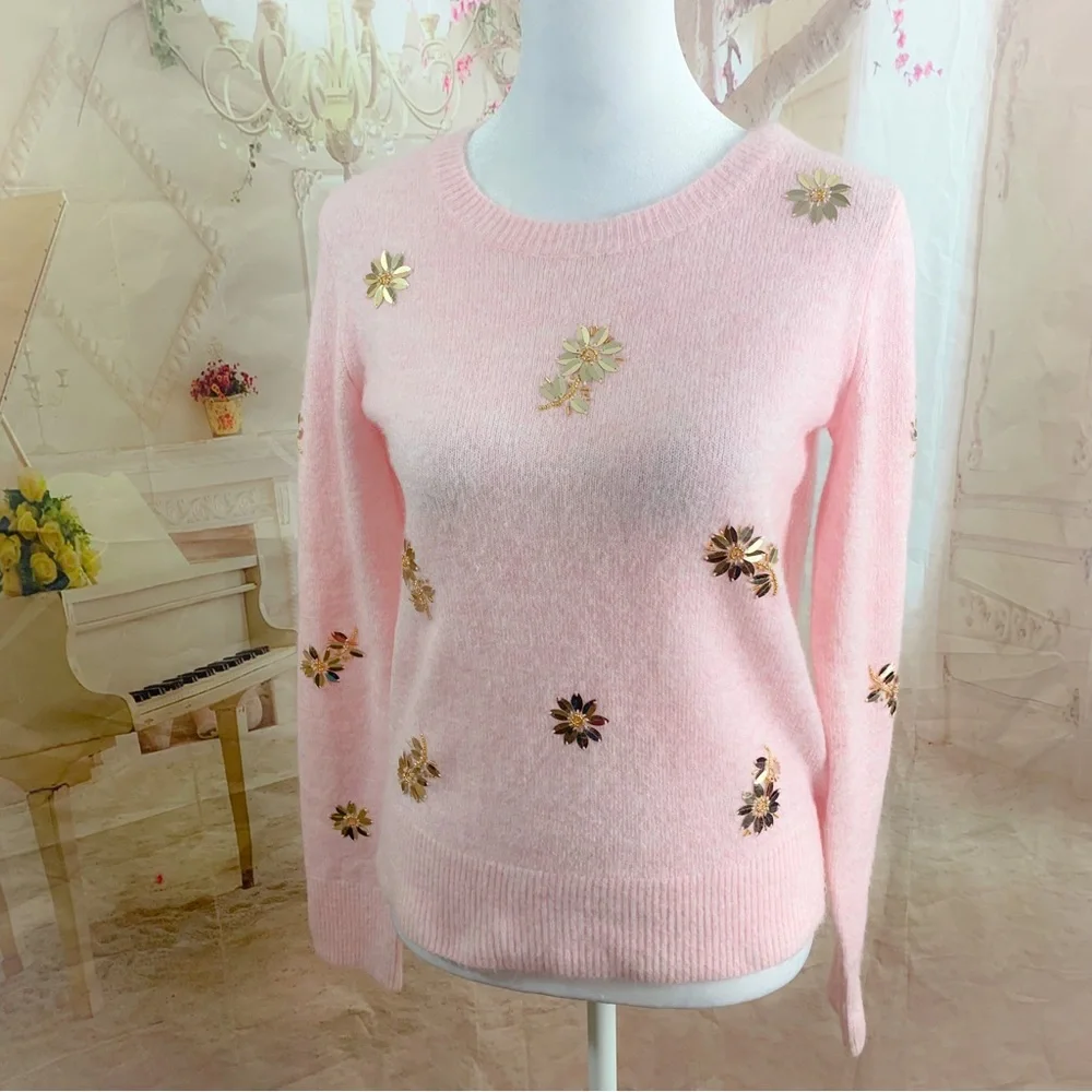 Lilly Pulitzer Kalaya Sequin Floral Sweater - Picture 5 of 11